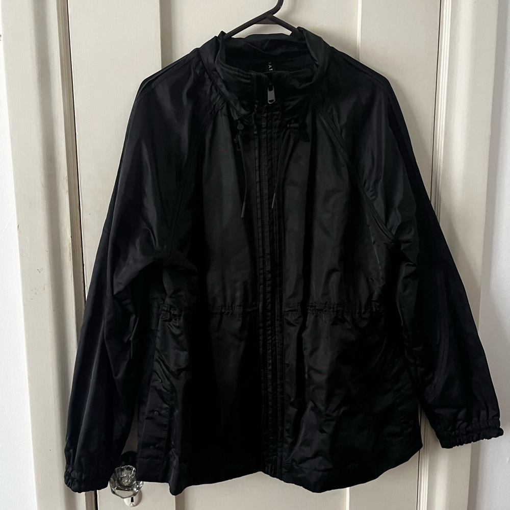 Athleta Black Windbreaker Jacket size L